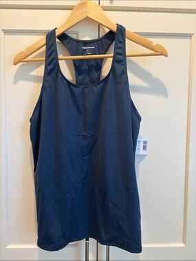 Humankind Dark Navy Racerback Swim Tank
